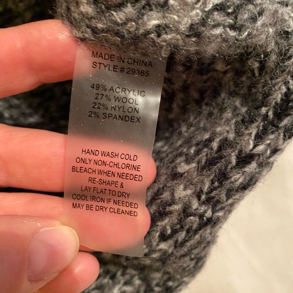 Soft surroundings Dolman Sleeves Wool Blend Boxy Sweater Gray cozy Lagenlook - Picture 10 of 11